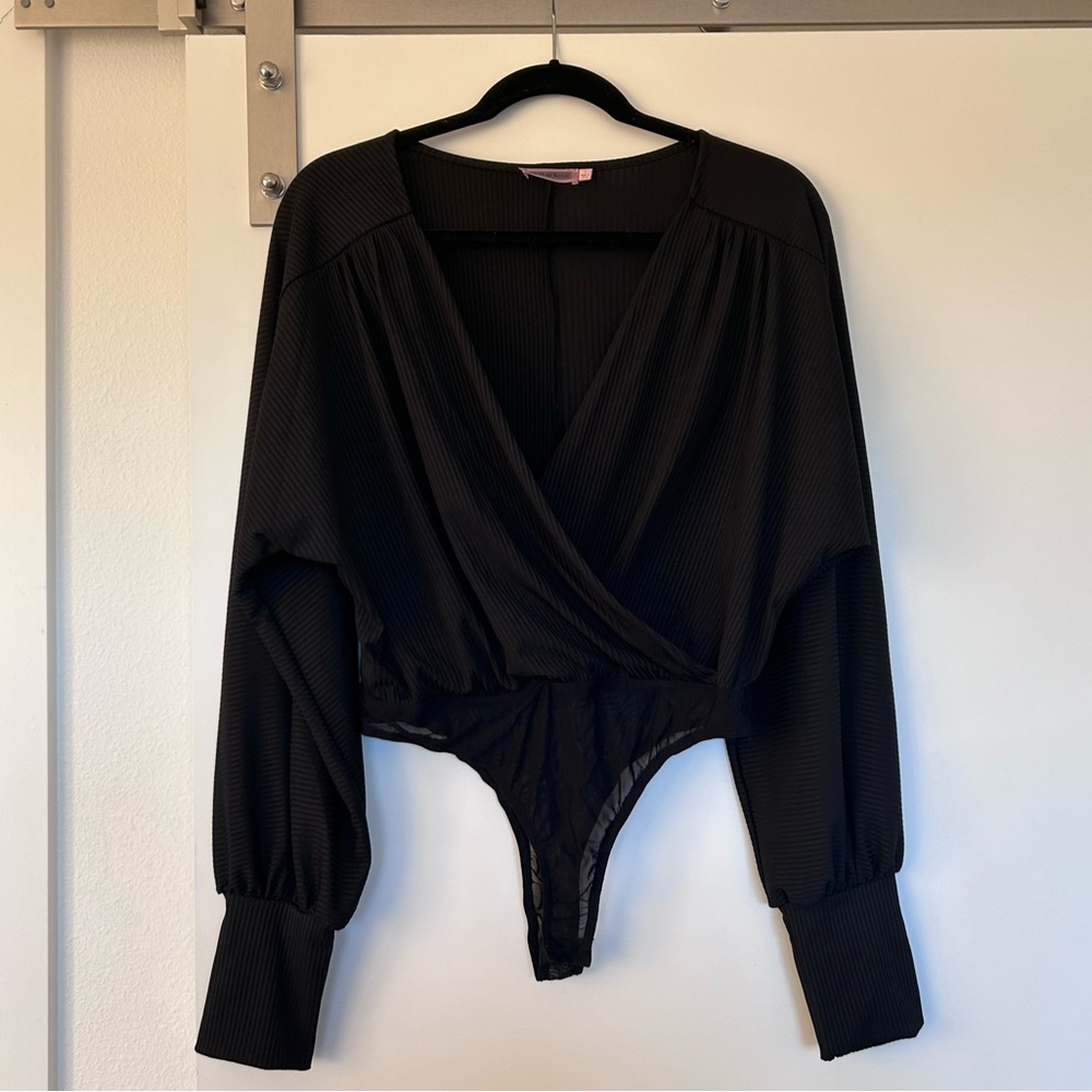 VICI Veda Drape Bodysuit - Black